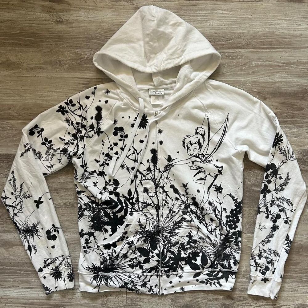 Disney Women's White and Black Hoodie